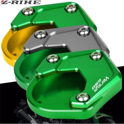 CNC Side Stand Enlarge Kickstand For KAWASAKI VERSYS650 VERSYS 650 2010-2019 2018 Motorcycle Accessories Sidestand Foot Enlarger