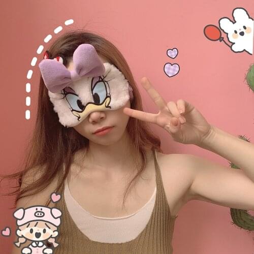 Disney Mickey Mouse Minnie Mouse Blindfold Soft Plush Sleep Kawaii Eye Mask Plush Sleep Mask Help Sleep Plush Winter Gifts