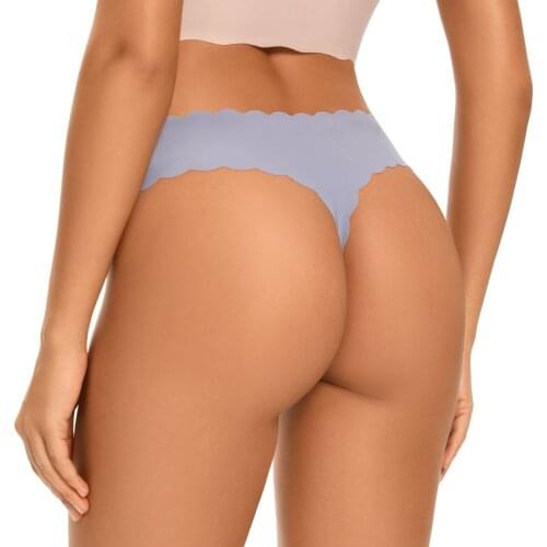 French Seamless Underwear Luxury Brief Sexy Panties Soft Women Silk Splice Breathable Intimate Brief and XXL Plus Size Lingerie