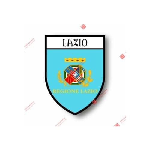 Personality Stickers Decal Souvenir Vinyl Car Shield City Flag World Crest Italy Lazio Racing Motorcycle Helmet Stickers