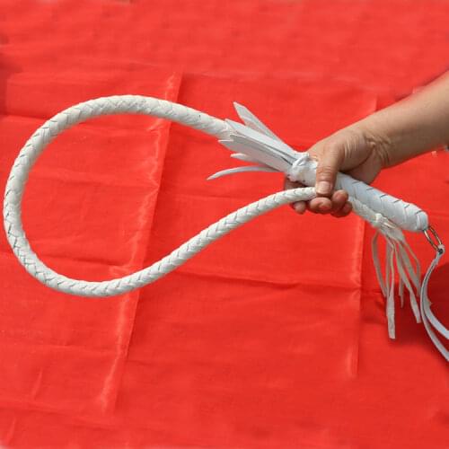 Equestrian Cowhide Whips Horse Equipment Horse Riding Supplies Chain Whip Self-defense Beast Whip