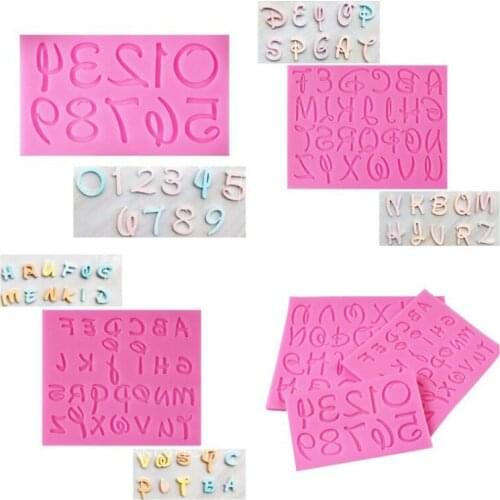 Kitchen Accessories 26 Letterr Number Fondant Tools Chocolate Bean Cake Decorating Silicone Mold For Baking Kitchenware Bakery