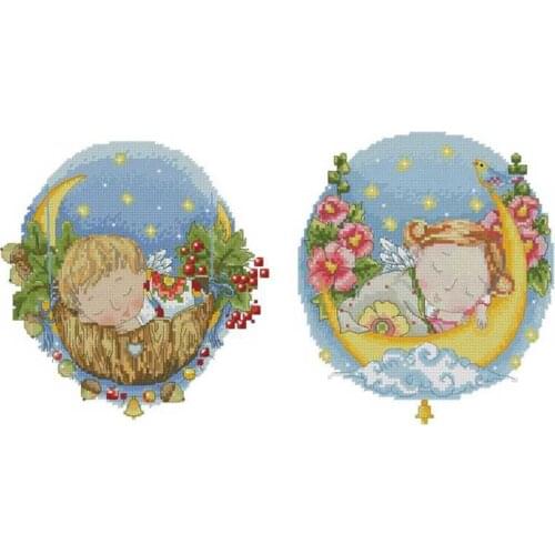 Moon Lullaby patterns counted 11CT 14CT 18CT DIY Cross Stitch Sets Chinese Cross-stitch Kits Embroidery Needlework