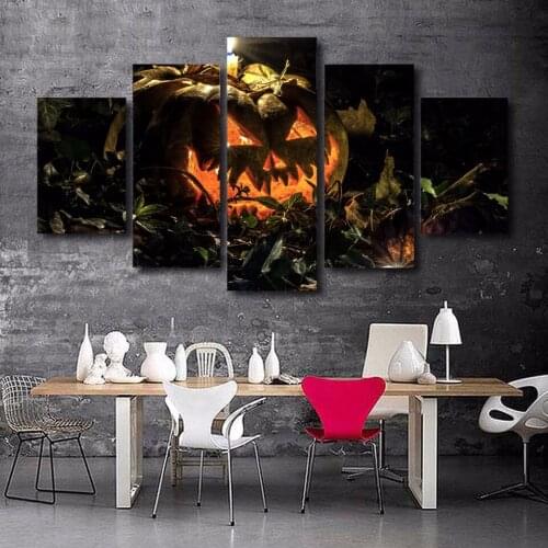Modular HD Painting Poster Wall Decoration Art Printed Modern 5 Panel Hallowmas Living Room Home Pictures Canvas Framework