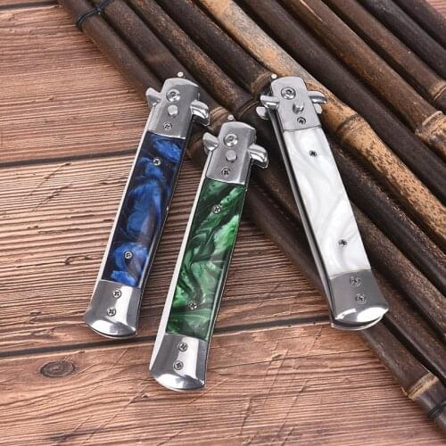 1pc Mens Pocket Knife Comb Oil Hair Comb Foldable Automatic Stainless Steel Combs Brushes Hair Trimmer Comb Brush Accessories