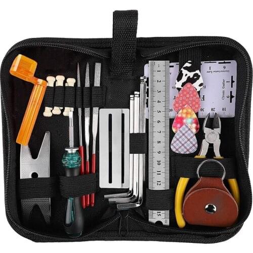 26 Pcs Guitar Repairing Maintenance Tool Kit, Guitar Care Cleaning Tool Kit For Guitar Ukulele Bass Mandolin Banjo