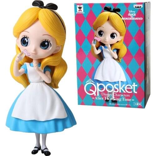 Genuine Disney Model Doll Hand-made Alice Thinking Time Collection Girl Toy