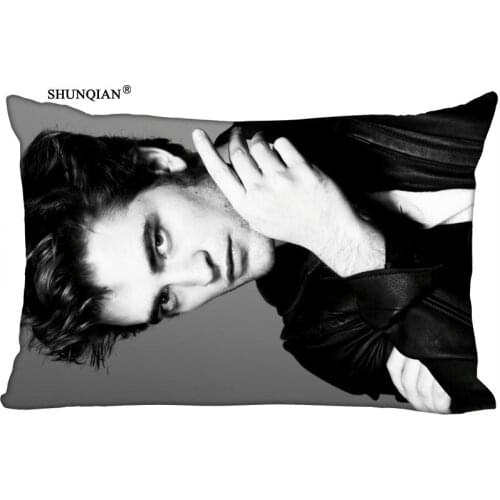 Custom Robert Pattinson Pillowcase Zippered Rectangle Pillow Cover Cases Size 45X35cm,40x60cm,45X75cm,50X75cm(Two sides)