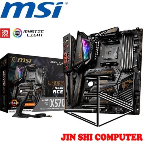 NEW MSI MEG X570 ACE AMD Ryzen™ AM4 socket Supports DDR4 Memory, up to 5000+(OC) MHz PCIe 4.0 USB 3.2 Gen2