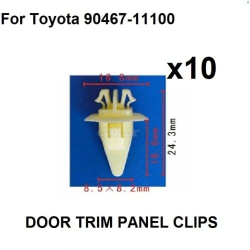 New x10pcs OEM Nylon Fits Toyota Fender & Wheel Flare Moulding Clip 90467-11100 Toyota Highlander, Land Cruiser, Tacoma & Tundra