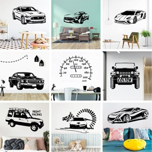 Excellent Stickers Car Speedometer Wall Sticker For Kids Room Vinyl Decals Car Sticker For Baby Wall Decal Wallpaper