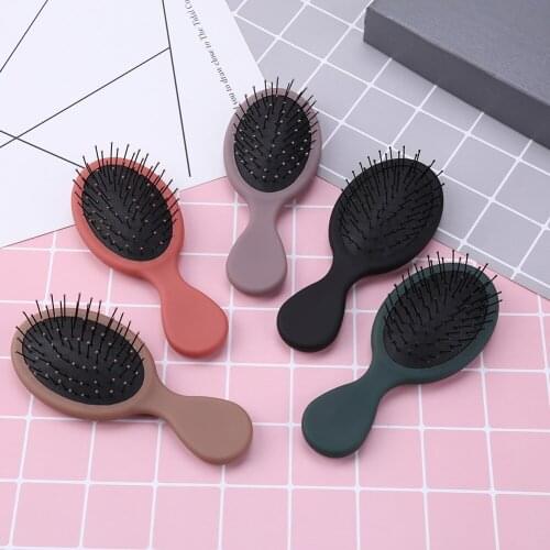Portable Mini Bristle Hair Comb Brush Anti-Static Non-slip Handle Comb Air Cushion Head Scalp Massager Hairbrush Styling Tool