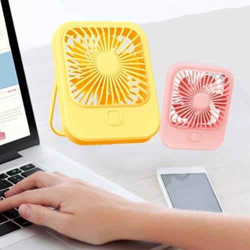 Portable USB Desktop Fan Mini 3 Speed 360 Rotation Adjustable Folding Stand Office Household Traveling Air Cooler