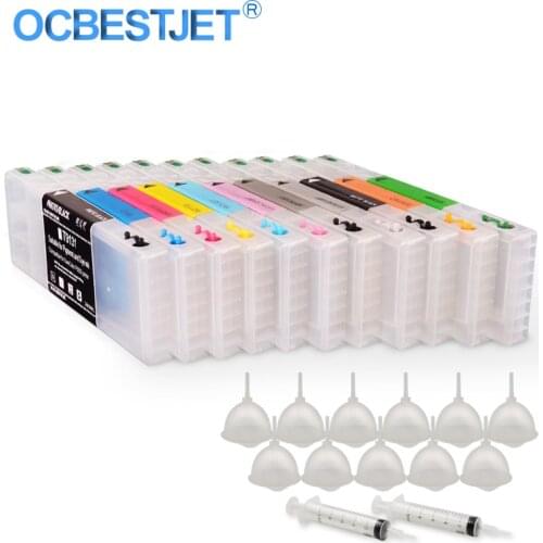 11Colors/Set T9131-T9139 T913A T913B T913D For Epson 913 Empty Refillable Ink Cartridge For Epson SureColor P5000 Printer 200ML