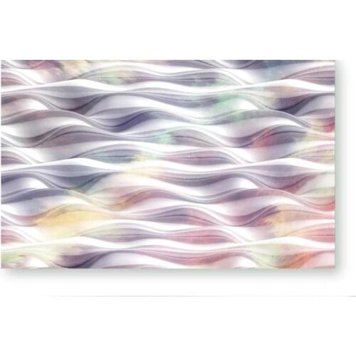 Modern wallpaper for living room wave Three-dimensional romantic purple wallpapers living room three-dimensional background wall