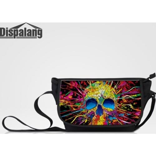Dispalang Brand Designer Large Messenger Bags for Women Men Skull Printing Crossbody Bag Bolsos Mujer Canvas Travel Shoulder Bag