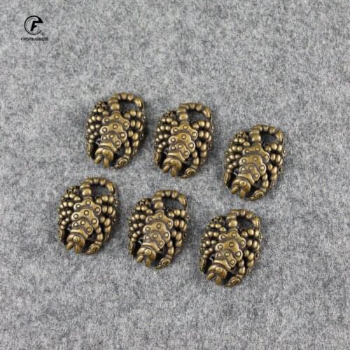 Solid Bronze Flame Scorpion Mini Statue Handmade Home Decor Ornaments Crafts Copper Vintage Key Chain Miniatures Figurines Desk