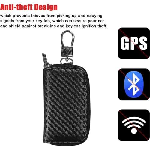 Signal Shielding Protector Bag For Car Key Fob RFID Signal Blocker Premium Faraday Box Anti-Theft Cage Protector GPS AntiHacking