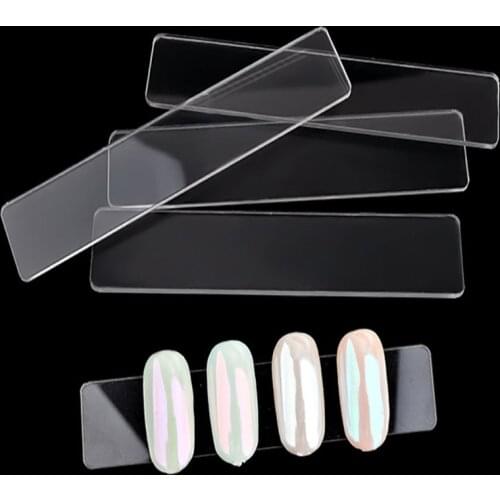 10Pcs Nail Art Display Stand Professional False Nail Tips Transparent Practice Acrylic Gel Polish Holder Manicure Showing Tool