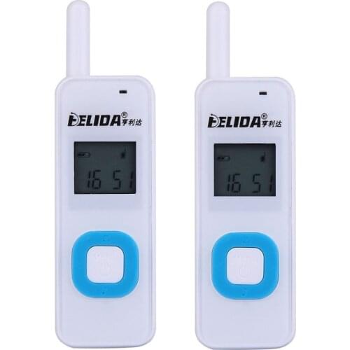 2Pcs Smallest Mini Walkie Talkie 25CH 2W UHF 400-470Mhz PMR446 VOX LCD Display Ham Radio FM Transceiver Two Way Radio