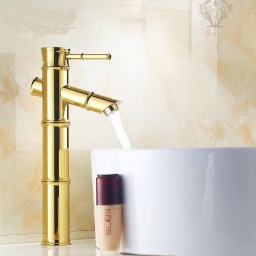 2 Type antique copper basin faucet mixer tap, Brass basin faucet hot and cold, Bathroom bamboo style single hole basin faucet