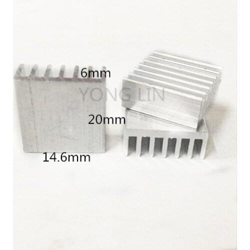 20pcs IC Heatsink14.6*6-20MM /high quality small aluminum heat sink/electronics junction housing aluminum radiator