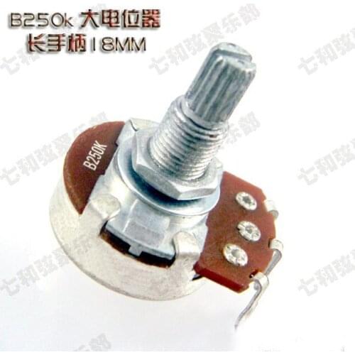 3 Pcs B250K Full Size Long Split shaft 18mm Guitar Pots Potentiometer For Guitar Bass part