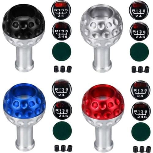4 color 5&6 Speed Aluminium Gear Shift Knob with 8/10/12mm Adapters Universal For VW Scirocco for Jetta Golf Ball