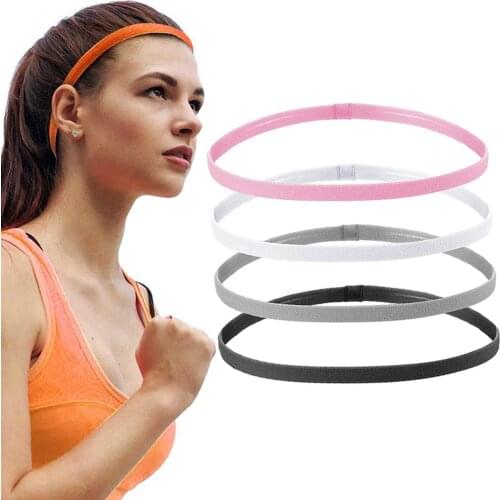 4 Pcs Thick Non-Slip Elastic Sport Headbands Women Men Yoga Hair Bands Girls Anti-slip Elastic Workout Sweatband Hairband
