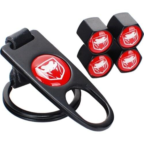 Car Accessories Tire Valve Caps For Dodge Viper Journey Caravan Charger Dakota Durango RAM 1500 Nitro Car Styling Wheel Cover