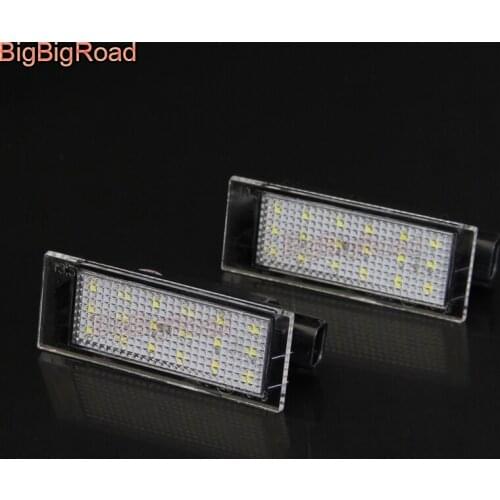 BigBigRoad Car License Plate Lights Number Frame Light For Renault Laguna 2 3 / Twingo 2 II 2007~2014 Megane 2 II 3 III