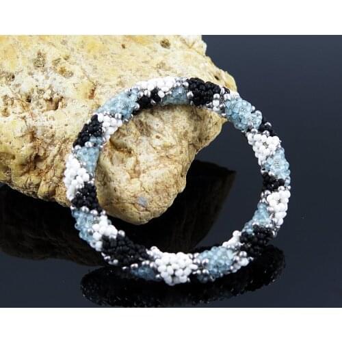 Handmade Bead Bracelet Hippy Friendship Popular Roll Crochet Woven Seed Beads Love stripes Pattern Bracelets For Women