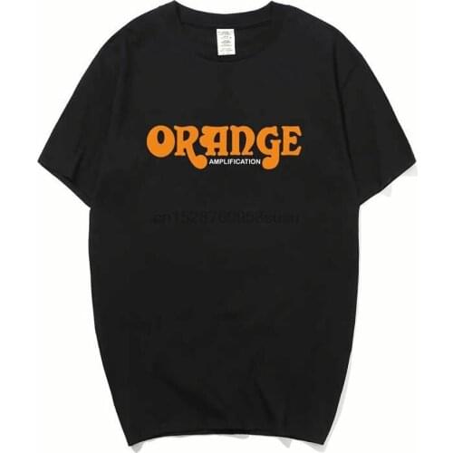 The British Guitar Amps Orange Short Sleeve Regular Tees Black Mens T-shirt Comfortable t shirt Casual Short Sleeve Print