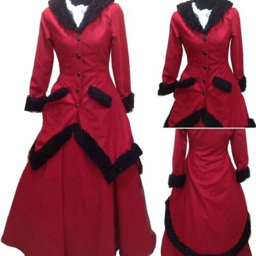 D-067 Victorian Gothic/Civil War Southern Belle loose Ball Gown Dress Halloween Vintage dresses Sz US 6-26 XS-6XL