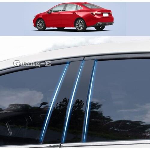 For Buick Verano 2015 2016 2017-2021 Car PC Material Pillar Post Cover Door Trim Window Piano Black Molding Sticker Plate Parts
