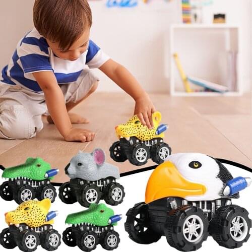 Creativity Car Toys Four-wheel-drive Inertial Sport Utility Vehicle Childrens Animal Toy Car For Birthday Gifts High Hot sell