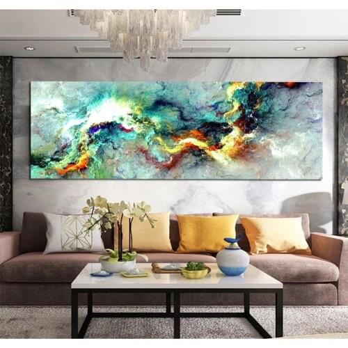 Large Abstract Sky Colorful Clouds Canvas Painting Posters Print Modern Wall Art Pictures for Living Room Home Decor No Frame