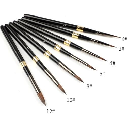 Weasel Hair Artistic Paint Brushes With Detachable Metal Rod 7 Kinds Watercolor Drawing Pen Painting Brush School Art Supplies