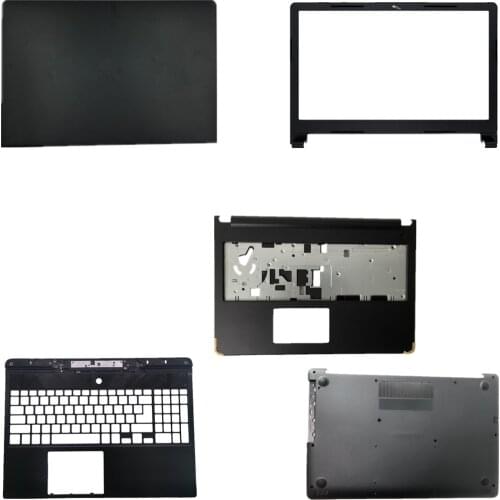 Laptop Keyboard LCD Top Back Cover Upper Case Shell Bottom Case For DELL Vostro 1014 Black