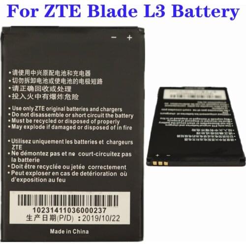 Blade L3 2000mAh Original Capacity Battery Li3820T43P3h785439 For ZTE Blade L3 Battery Cell Phone Battery High Quality Batteries