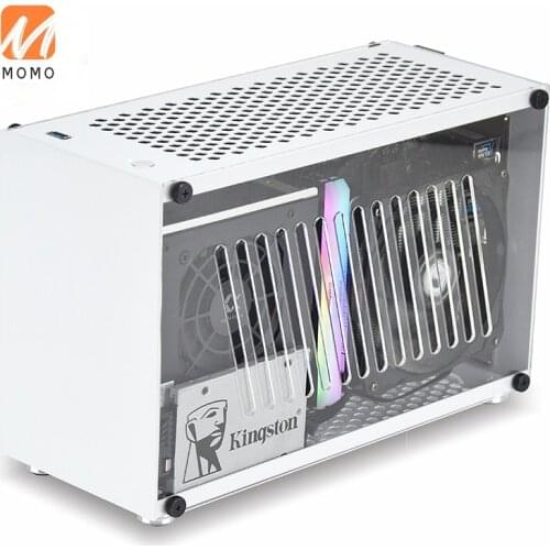 Mini Case Pink Blue Portable Portable Side Transparent Power Supply White Small Chassis