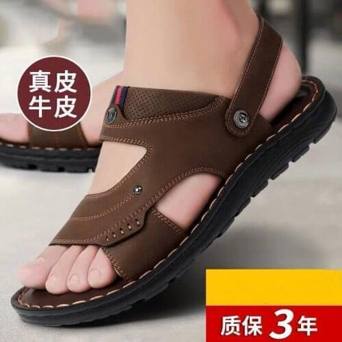 Leather Leather Sandals Mens New Sandals Sandalias Hombre Chaussure Homme