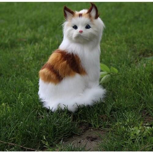 Stuffed Toys Lovely Simulation Cats with Sound Animal Doll Plush Toy Kids Decorations Birthday Gift for Children