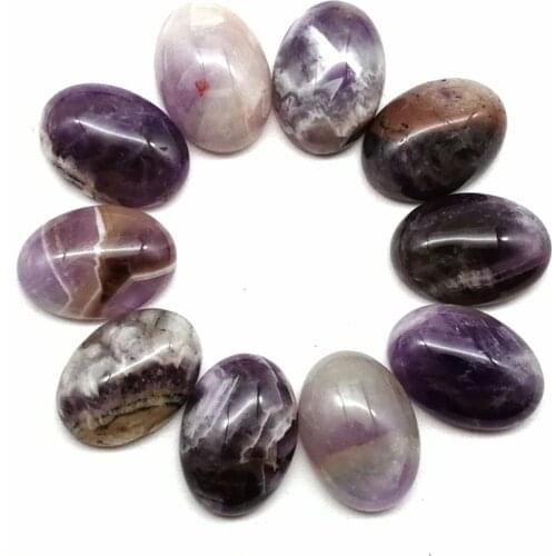 10 pieces/lot) Wholesale Natural Natural Amethysts Oval CAB Cabochon 18x13x6mm yl062813