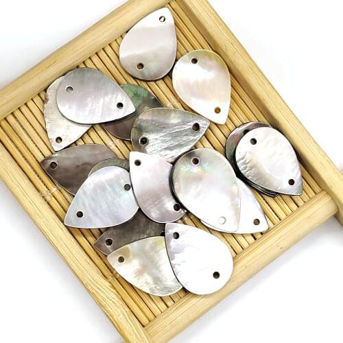 Charm Double Hole Shell Bead Freshwater Pearl Pendant Bracelet Earring Necklace Handmade Charm Fashion Accessories Wholesale