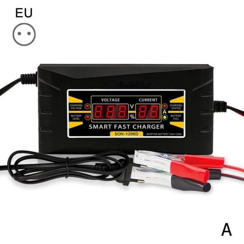 Full Automatic Smart Car Battery Charger12V 10A Lead Display Charger Plug Smart Charger Fast Battery EU/US Battery Acid/GEL N7E3