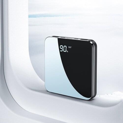 Mini Portable Power Bank 30000mAh LCD Digital Display Fast Charger for Iphone Xiaomi External Battery One-way Quick Charging