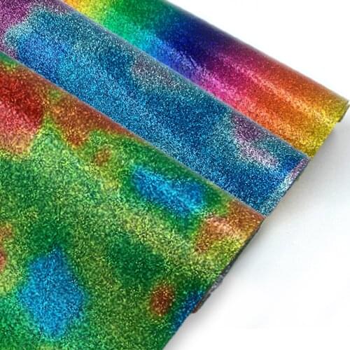 Rainbow Glitter HTV Iron on Clothing Film HTV Printing Making Sign for Cricut Fabrics T-Shirts Heat Press Vinyl Easy to Weed DIY