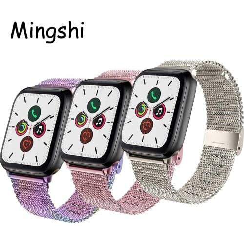 Strap For Apple Watch band 44mm 40mm Stainless steel metal bracelet correa for Apple watch 6 5 4 3 SE for iWatch band 42mm 38mm