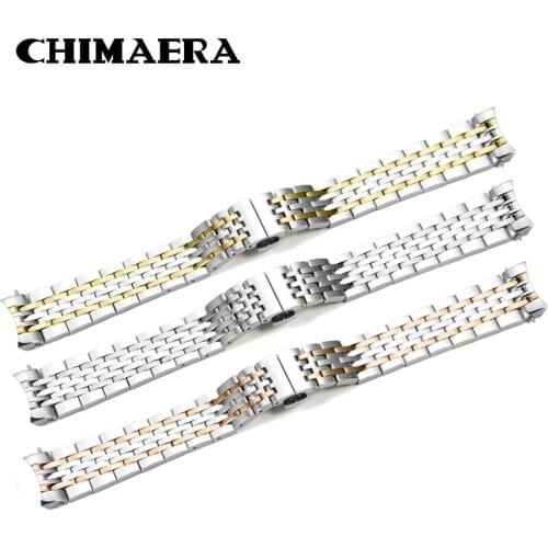 CHIMAERA 316L Silver Solid Stainless Steel Watch strap 19mm T41 T006 Watchband for Tissot Watch band